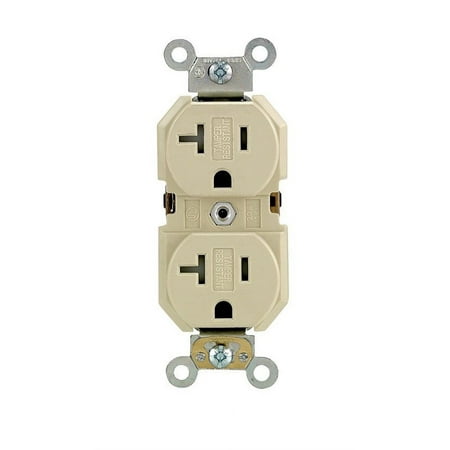 Leviton TBR20-00I Tbr20-00I 20 Amps 125 V Duplex Ivory Outlet 5-20R