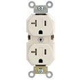 thumbnail image 1 of Leviton S16-TBR20-00T 20A 125V Light Almond Self Grounding Duplex Receptacle, 1 of 1