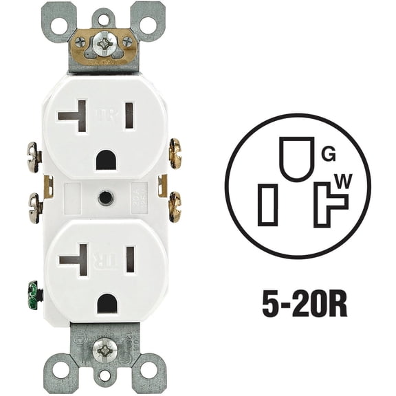 Leviton Tamper Resistant Residential Grade Duplex Outlet - Single Pack