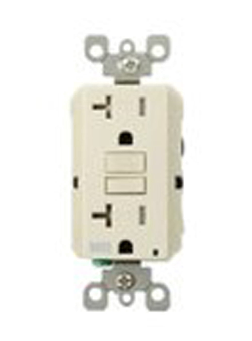 Leviton Tamper/Weather Resistant GFCI Receptacle, 20A, 125V, Light Almond