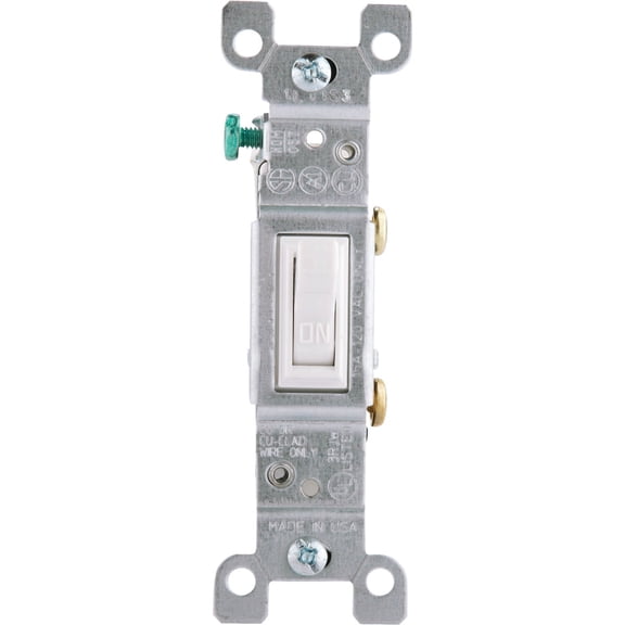 Leviton Toggle Single Pole Grounded Switch - Pack of 2 Indoor & Outdoor Use, NEC-Compliant