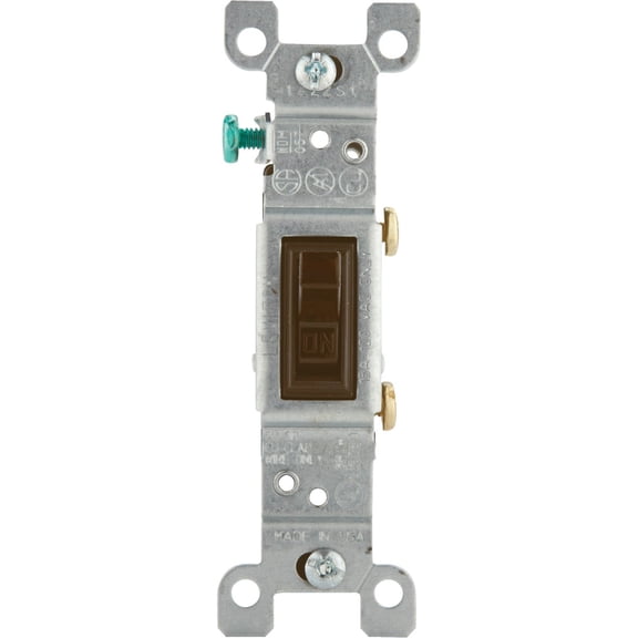 Leviton Toggle Single Pole Grounded Switch - Pack of 2 Indoor & Outdoor Use, NEC-Compliant
