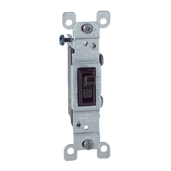 Leviton Toggle Single Pole Grounded Switch - Pack of 4 Indoor & Outdoor Use, NEC-Compliant