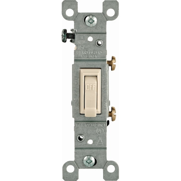 Leviton Toggle Single Pole Grounded Switch - Pack of 4  Indoor & Outdoor Use, NEC-Compliant