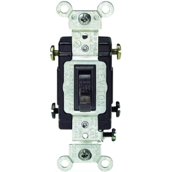 Leviton Toggle Switch Double Pole 20 Amp Brown Csa Boxed