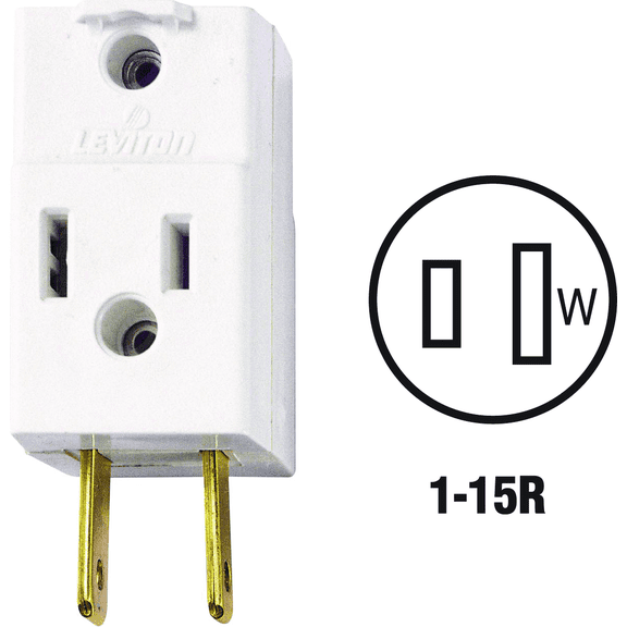 Leviton Triple Outlet Cube Tap - Pack of 2 Indoor & Outdoor Use, NEC-Compliant
