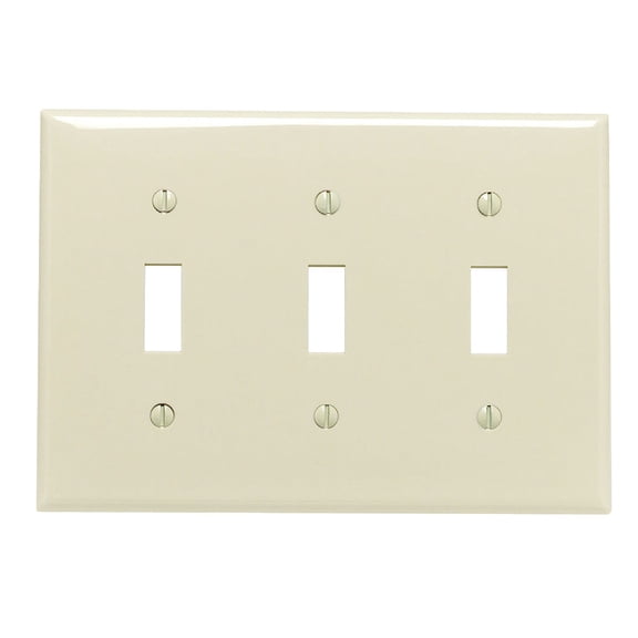 Leviton Unbreakable Toggle Switch Wall Plate - Pack of 2  Indoor & Outdoor Use, NEC-Compliant