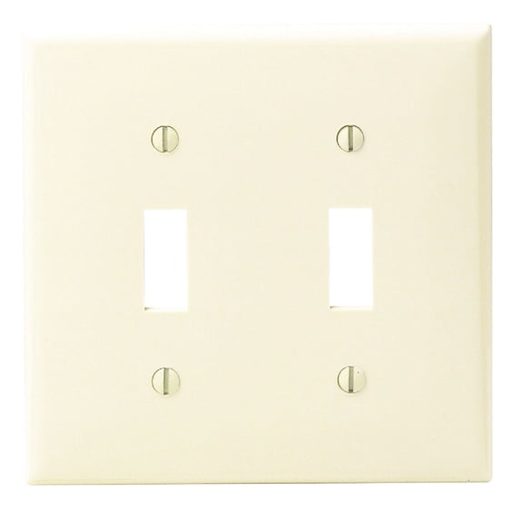 Leviton Unbreakable Toggle Switch Wall Plate - Pack of 4  Indoor & Outdoor Use, NEC-Compliant