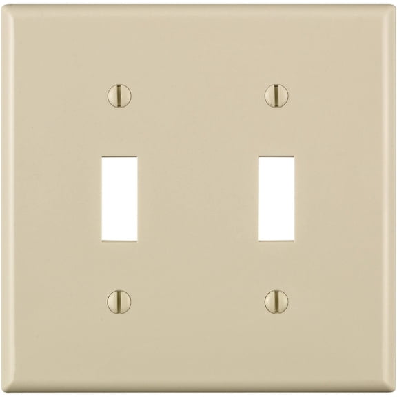 Leviton Unbreakable Toggle Switch Wall Plate - Pack of 8 Indoor & Outdoor Use, NEC-Compliant