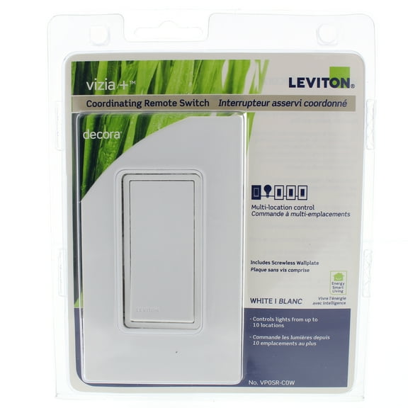 Leviton VP0SR-C0W White Coordinating Remote Light Fan Switch Multi-Location 120V
