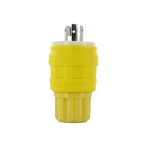 Leviton Wetguard - Power connector - NEMA L6-20P (M) - AC 250 V - 20 A - yellow