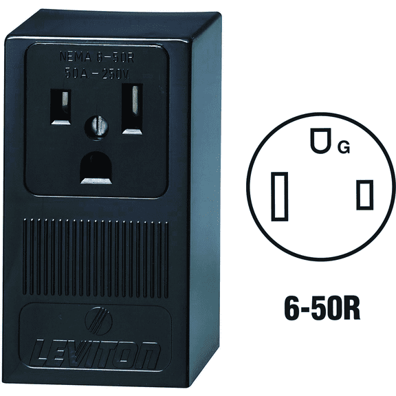 Leviton Welder Power Outlet - Pack of 6 Indoor & Outdoor Use, NEC-Compliant