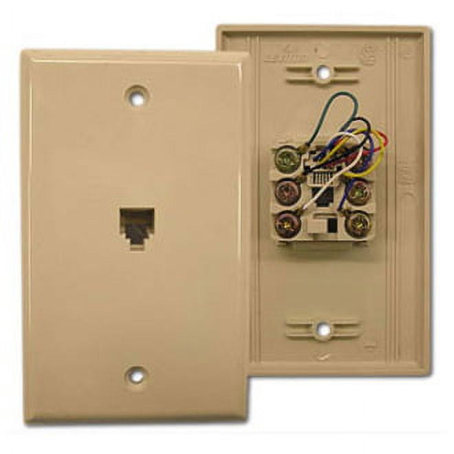 Leviton 1 Port Phone Type 625B4 Faceplate