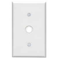 Leviton  White 1 gang Plastic Cable & Telco Wall Plate
