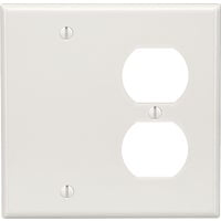 Leviton White 2-Gang Thermoset Plastic Blank Wall Plate