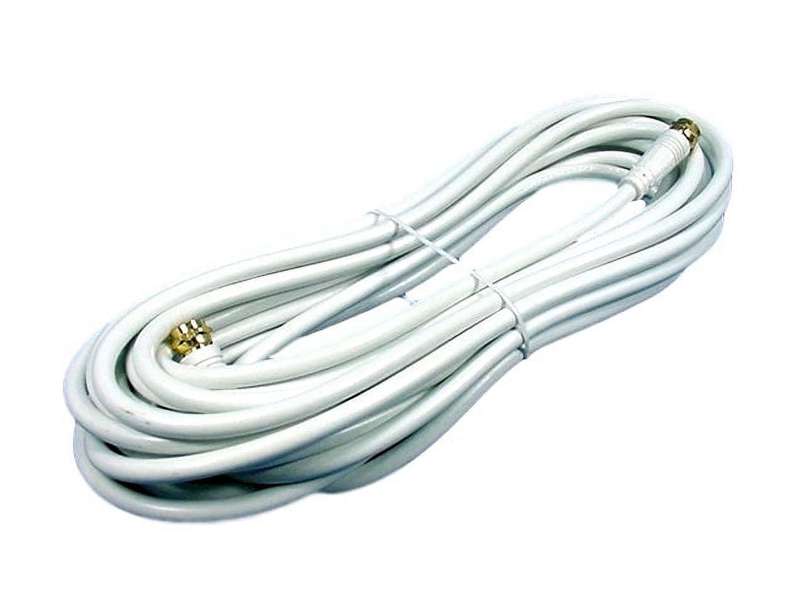 Leviton C5851-25G 25-Foot Coaxial Video Cable, Gold Plug Ends, F-Type RG59, White