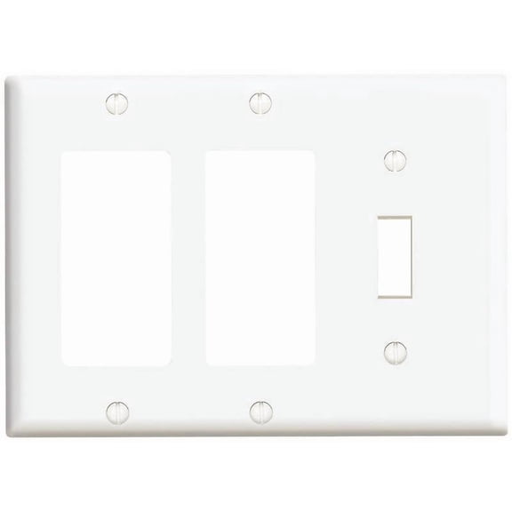 WALL PLATE WHITE 3GANG (Pack of 1)