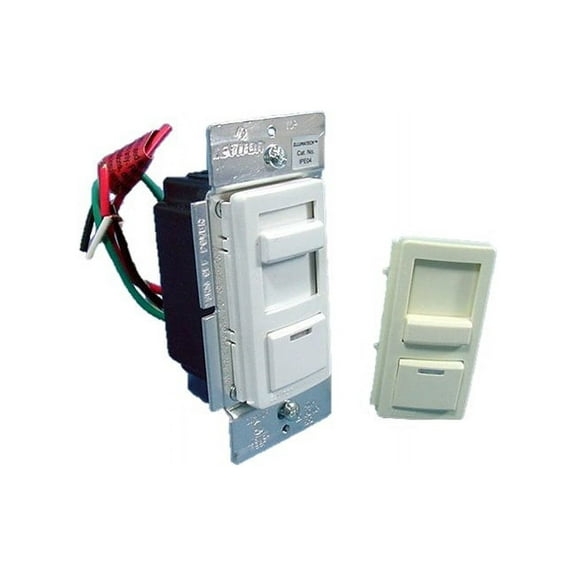 Leviton IPE04-LAW Slide Dimmer Light Switch, for Electronic Low Voltage Transformers Only, White/Almond