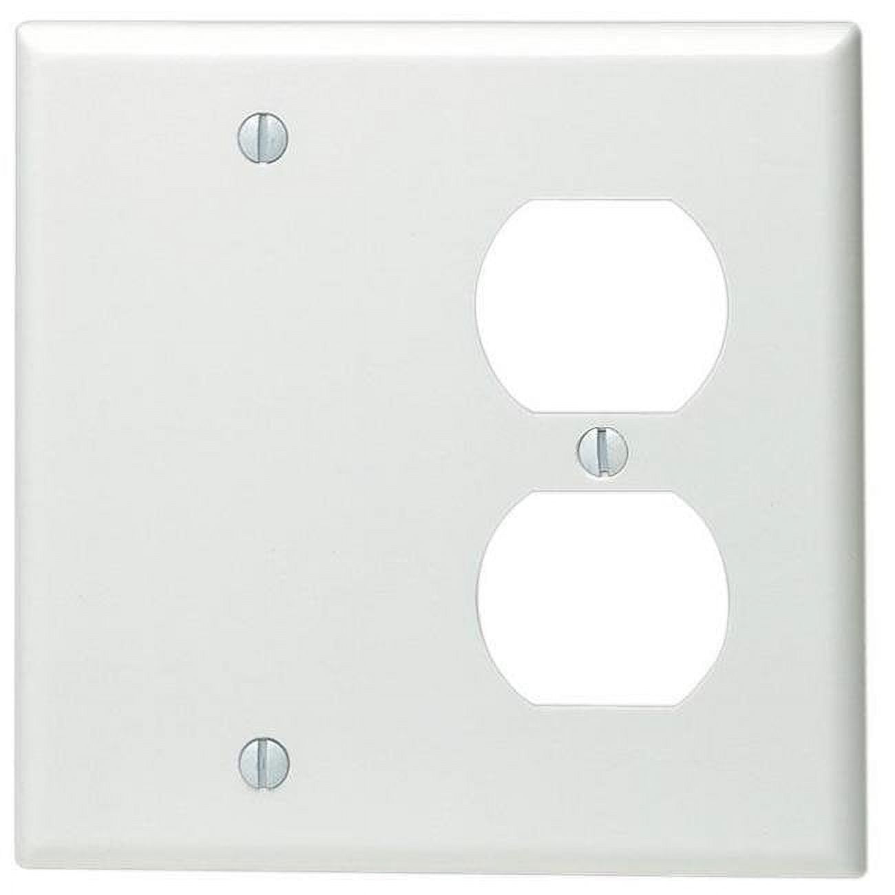 Leviton White 2-Gang Thermoset Plastic Blank Wall Plate