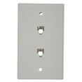 thumbnail image 1 of Leviton White Dual Phone Jack Wall Plate 6P4C 625B3 Duplex Telephone 40944-W, 1 of 1