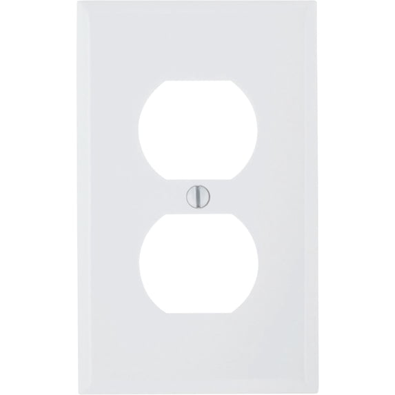 DUPLEX RECP WALPLT 1G WH (Pack of 20)