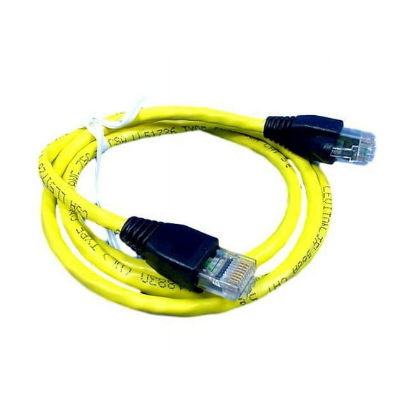 Leviton Yellow Cat 5e 3 ft Ethernet LAN Patch Cord Network Cable Booted 5G455-3Y
