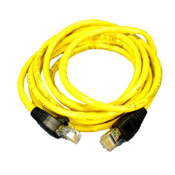 Leviton Yellow Cat 5e 7 ft Ethernet Patch Cord Network Cable Booted 5G455-7YW