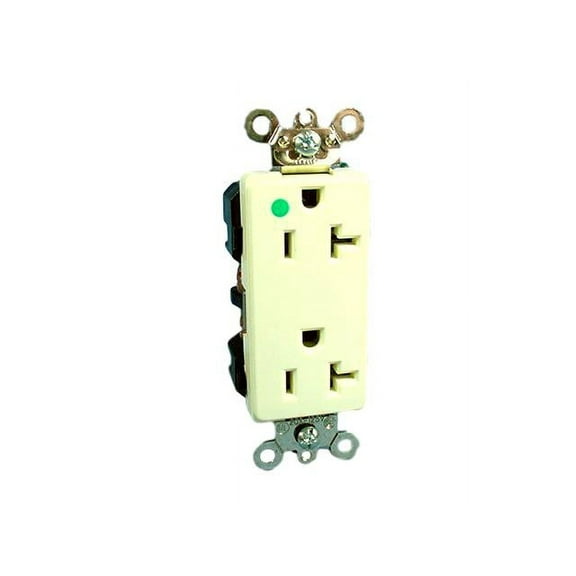LevitonAlmond Decora Hospital Grade Receptacle Duplex Outlet 20A 16362-HGA