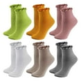 thumbnail image 1 of Levmjia Cotton Socks 6-Pack Cotton Breathable Mid-Crew Soft Comfort Fit Everyday Casual Assortment Cozy Double-Layered Non-Slip Casual Wear, 1 of 3