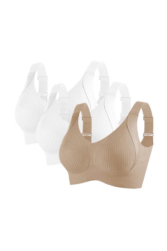 Bras For Women Underwear Nylon Spandex Comfortable V Neck Everyday Wear Sleep Loungewear 34-42 BCD Multi Color Optional