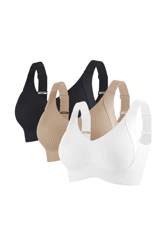 Bras For Women Underwear Nylon Spandex V Neck Sports Comfortable Supportive Everyday Wear 34-42 BCD Cup Multi Color Options Hand Wash Cold