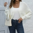 thumbnail image 1 of Levmjia Cardigan Sweaters for Women, Women's Casual Blouse Soft Loose Cardigan Knitted Sweater Solid Color Cropped Tops, 1 of 2