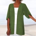 thumbnail image 1 of Levmjia Cardigans for Women Plus Size Fall Trendy Cardigan Up Casual Solid Color Half Sleeve Hoodeless Top, 1 of 6