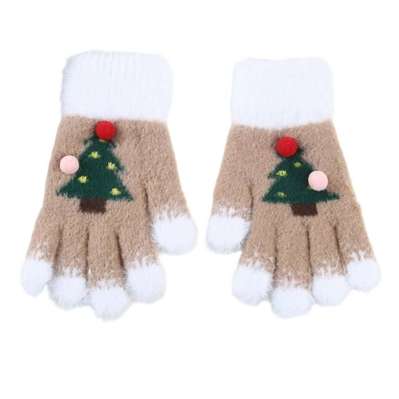 Levmjia Adult Gloves Warm And Cold Warm With Anti-Slip Elastic Cuff Thermal Lining Gloves Christmas Party Outside Wear