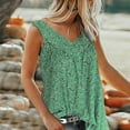 thumbnail image 1 of Levmjia Womens Tank Tops Plus Size Summer V Neck Trendy Printed Sleeveless Vest T-shirt Blouse Pullover Tops, 1 of 5