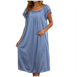 IZZY+TOBY Women's 100% Cotton Nightgown – Sleeveless Long Sleepwear Gown With U-Neck, Mid-Calf Length