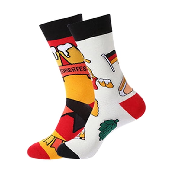 Levmjia Crew Socks Women Beer Printed Mid Calf Socks Soft Breathable Fashion Socks Casual Socks Party Holiday Daily Outdoor Street Wear