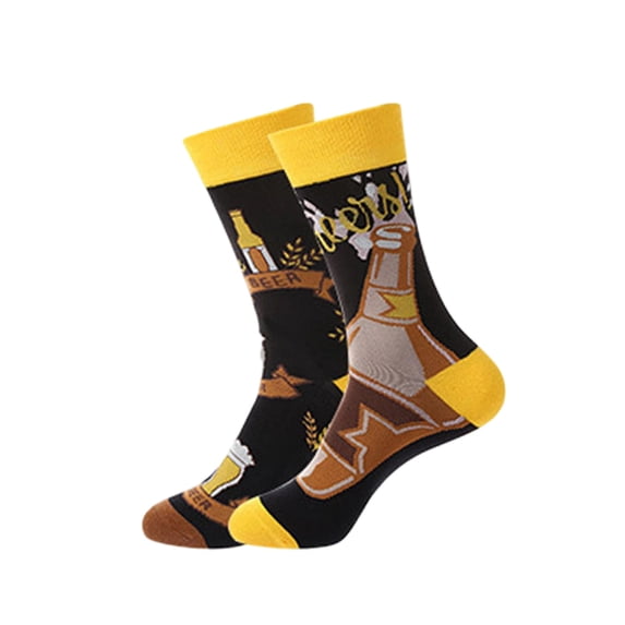 Levmjia Crew Socks Women Beer Printed Mid Calf Socks Soft Breathable Fashion Socks Casual Socks Party Holiday Daily Outdoor Street Wear