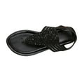 thumbnail image 1 of Levmjia Dressy Sandals For Women Non-Slip Cushioned Beach Slip-On Sequined Elastic Clip-Toe Multi-Color Summer Casual Shoes Limited Stock Breathable Lightweight Design, 1 of 6