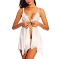 thumbnail image 1 of Levmjia Womens Lingerie Floral Lace for Bodysuit For Front Closure Lace V-Neck Mesh Sleepwear Lingerie, 1 of 6