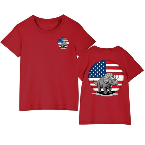 Levmjia Women Tops Cotton Short Seve Tshirt Cute Cartoon Print Round Neck Soft Breathab Tee for Summer Casual School Wear Multi Color Options Limited Stock Independence Day