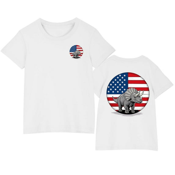 Levmjia Womens Tops Cotton Short Sleeve Tshirt Cute Cartoon Print Round Neck Soft Breathable Tee for Summer Casual School Wear Multi Color Options Limited Stock Independence Day