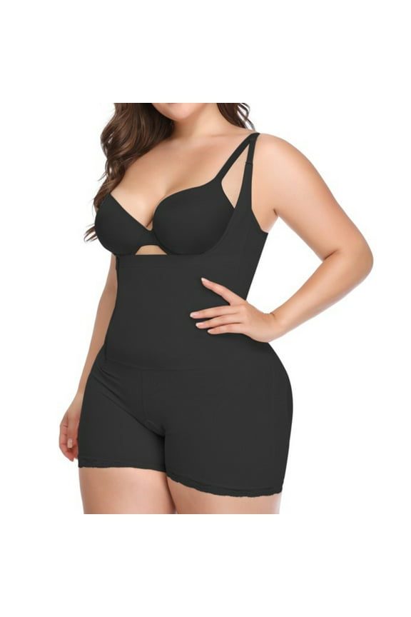 High Waisted Shapewear For Women Tummy Control Postpartum Recovery Bodysuit with Adjustable Straps Open Crotch Design Plus Size Friendly Compression Garment Daily Wear