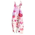 thumbnail image 1 of Levmjia Jumpsuit For Women Casual Fashion Sleeveless Backless Valentine Love Printed One-Piece Suspenders Leggings Rompers Pants, 1 of 4