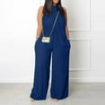 thumbnail image 1 of Levmjia Jumpsuit for Women Wide Leg Plus Size Casual One-Piece Jumpsuits Halter Solid Rompers Loose Summer Formal Jumpsuit, 1 of 5