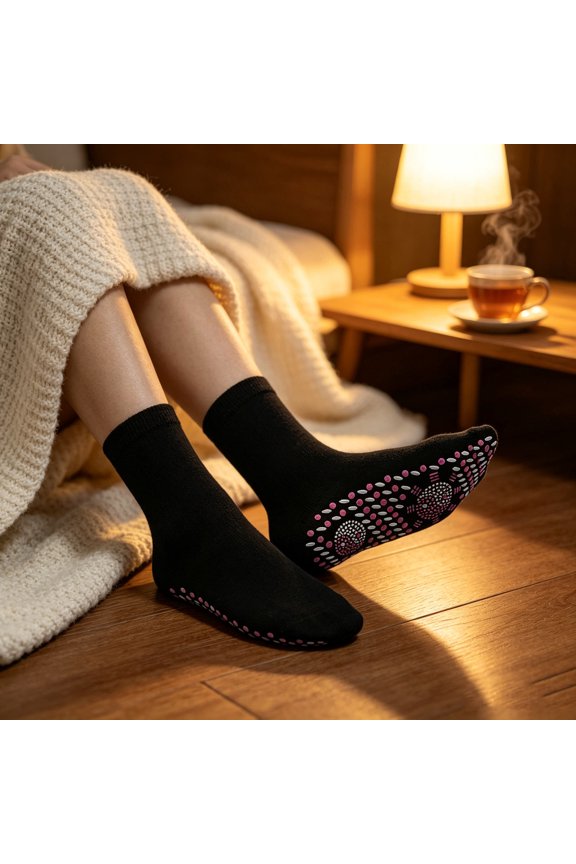 Magnetic Socks For Men Women Warm Comfortable Breathable Winter Socks Daily Wear Outdoor Home Relaxation 2 Pairs Pack