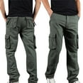 thumbnail image 1 of Levmjia Men Cargo Pants Loose Trousers Men's Spring And Hip-hop Design Sports Fitness Loose Trousers, 1 of 5