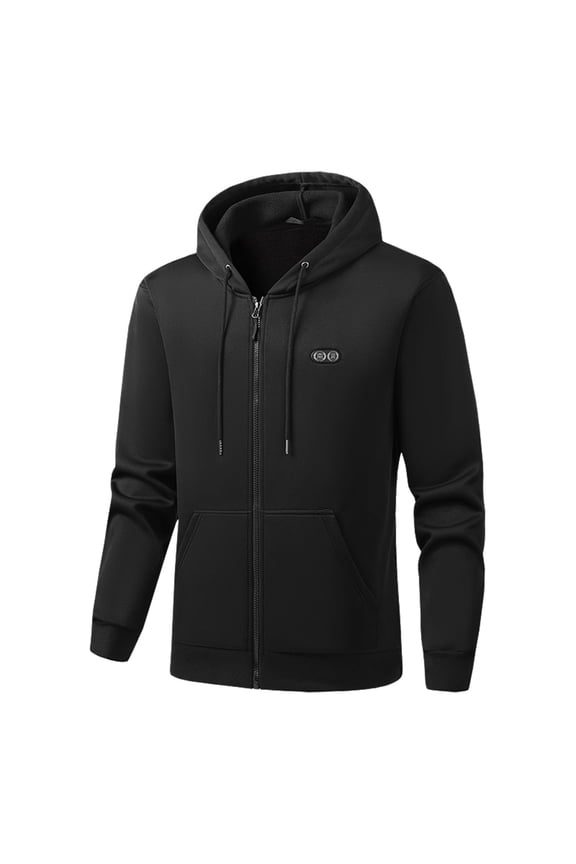 Men's 17-Zone Heated Hoodie Japanese Fleece Jacket Electric Heating Winter Coat USB Powered Warm Hoodie Rechargeable Heating Outdoor Jacket S-3XL