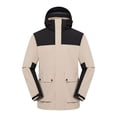 thumbnail image 1 of Levmjia Men's 3-in-1 Detachable Hooded Jacket Twill Hiking Windbreaker Color-Block Outdoor Workwear Coat Waterproof Windproof Mountain Climbing Parka S-3XL, 1 of 9