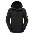 thumbnail image 1 of Levmjia Men's 3-in-1 Detachable Jacket 100% Polyester Twill Hiking Windbreaker Convertible Hooded Workwear Coat Outdoor Waterproof Zippered Jacket Multi-Functional Trail Coat S-4XL, 1 of 3